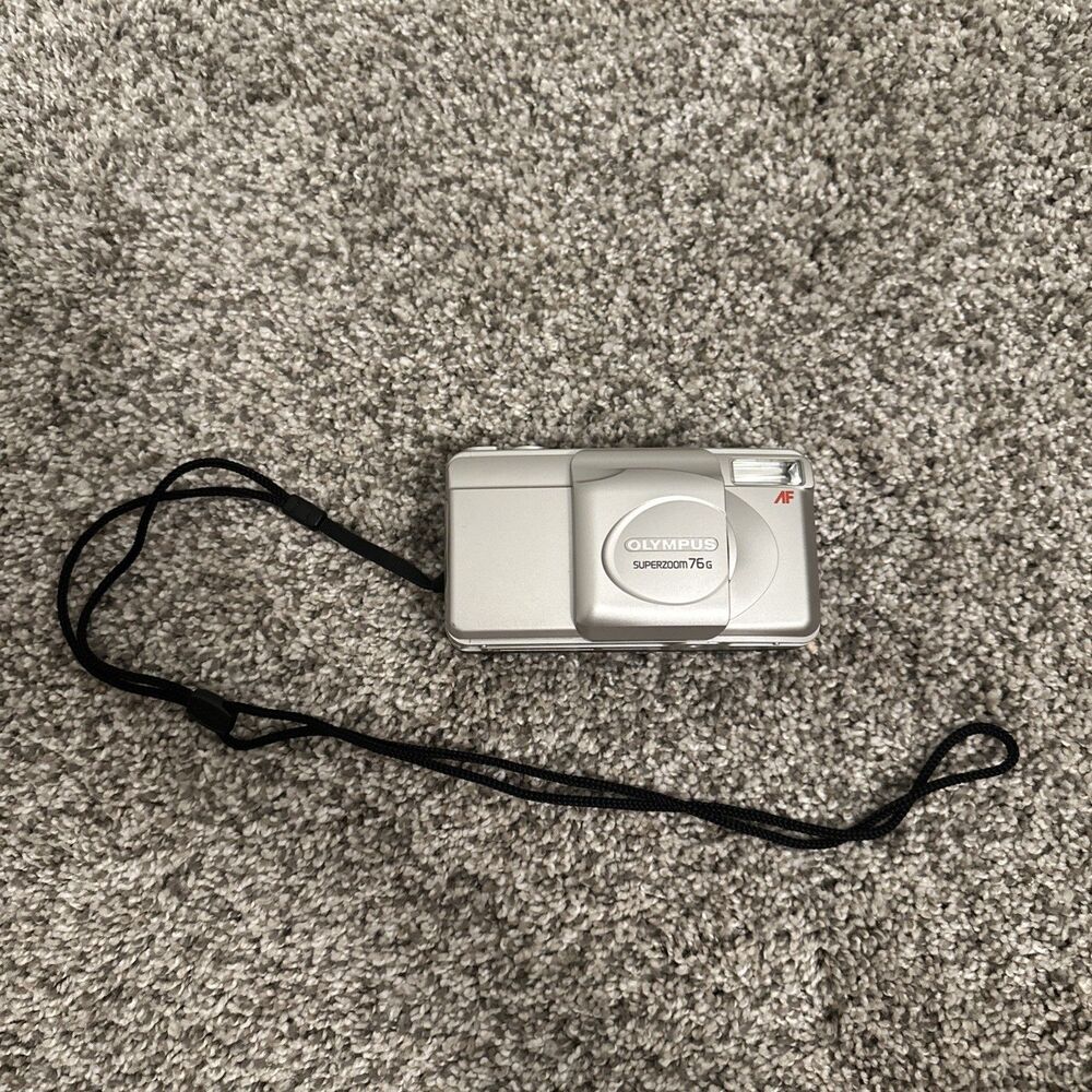 Olympus Superzoom 76G 35mm Film Camera 38-76mm Point & Shoot Film Tested Working